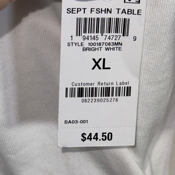 Mode of One Men's Long-Sleeve Oversized-Fit T-Shirt, White XL - Picture 7 of 7